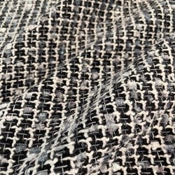 Coarse Woven Fabric - Black/Grey/White