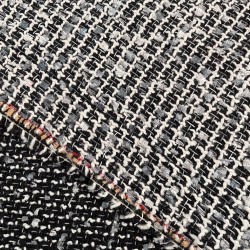 Coarse Woven Fabric - Black/Grey/White