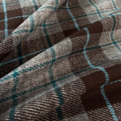 Checked Fabric - Grey/Black/Blue