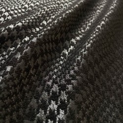 Pied De Poules Fabric - Black/Silver