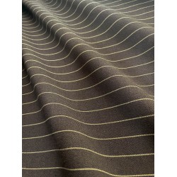 Linen Fabric - Striped Brown