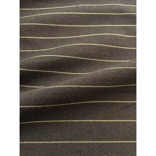 Linen Fabric - Striped Brown | The Fabric Baron
