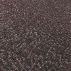 Herringbone Fabric - Dark Brown