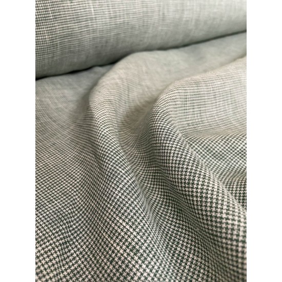 Checked Linen - Green/White