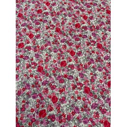 Printed Cotton - Flowers Pink/Red
