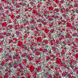 Printed Cotton - Flowers Pink/Red
