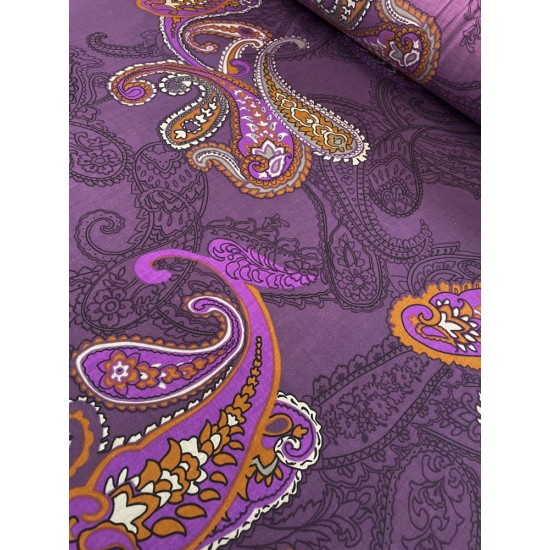 Printed Cotton - Purple Bandana