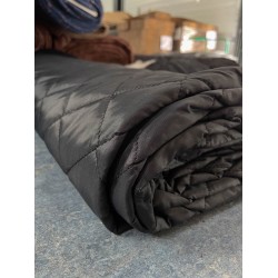 Lining Quilted Checked - Black (Coupon)