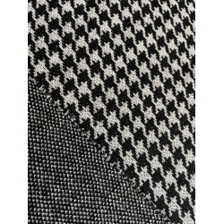 Knitted Fabric Pied de Poule - Black/White
