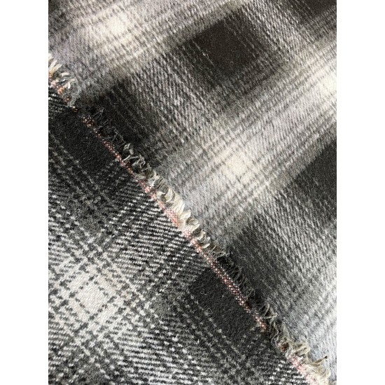 Checkered Fabric Wool - Black/Grey/White