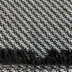 Tweed Fabric Diagonal - Black/White