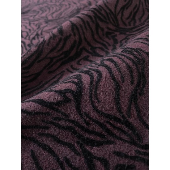 Caban Fabric Printed - Purple/Black 
