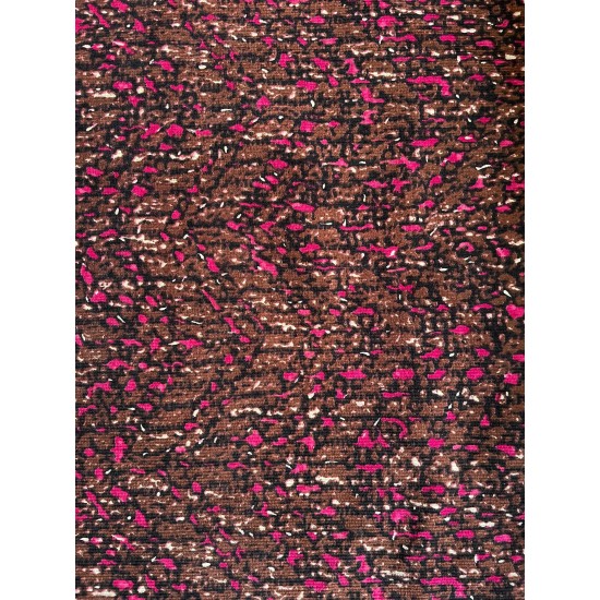 Rib Fabric – Brown/White/Black/Pink