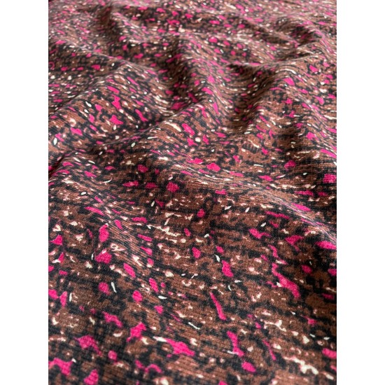 Rib Fabric – Brown/White/Black/Pink