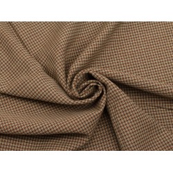 Checked Fabric Small - Brown Camel Bi-Stretch