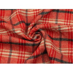 Checked Fabric Wool Big - Red