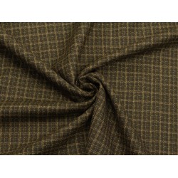 Checked Fabric Wool - Brown Beige